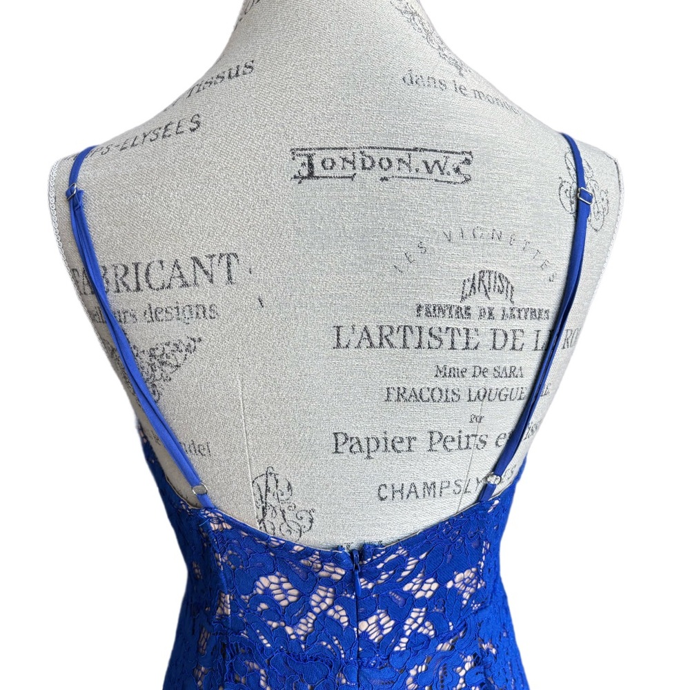 NWT Lulus One Wish Royal Blue Lace Midi Dress Medium - Picture 6 of 9